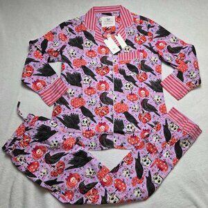 New XS Printfresh x Anthropologie Sleepy Hollow long-sleeve Halloween pajama set